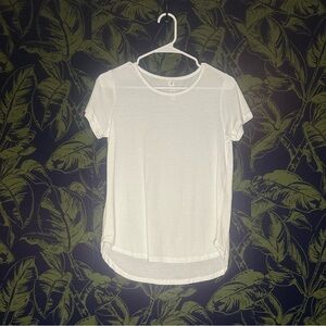 White Fitted Cap Sleeve T-Shirt